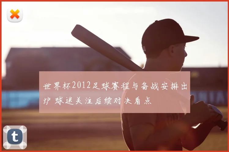 世界杯2012足球赛程与备战安排出炉 球迷关注后续对决看点
